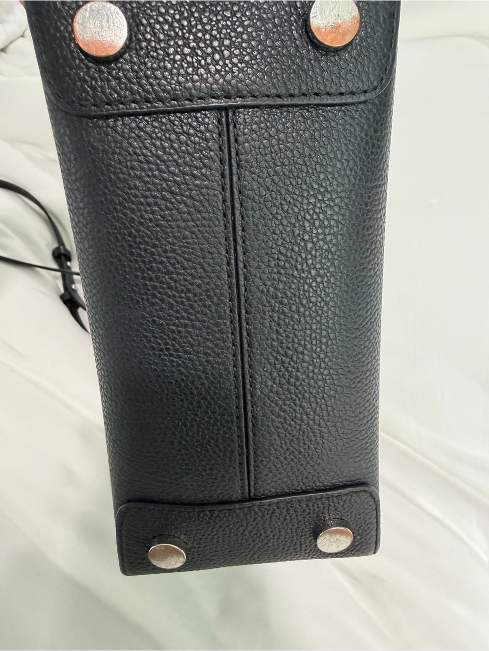 Michael Kors Black Pebbled Leather Satchel with Top Handles - Picture 5 of 10